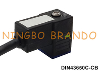 DIN43650C کابل بیش از حد قالب گیری شیر برقی با LED
