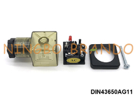 PG11 2P+E DIN43650A اتصال شیر سولینوئید با چراغ LED IP65 AC DC
