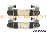 5 راه 3 موقعیت 1/4 &quot;AirTAC نوع شیر برقی برای محرک پنوماتیک 4V230C-08