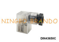 پلاگین های اتصال الکتریکی سیم پیچ شیر برقی DIN 43650 فرم C با LED