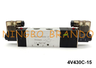 4V430C-15 Airtac نوع پنوماتیک 5/3 راه شیر برقی 24V DC 220V AC