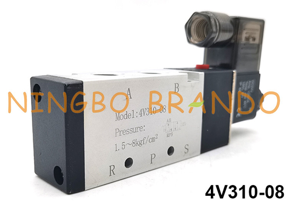 4V310-08 Airtac نوع تک کویل پنوماتیک شیر برقی 5/2 راه DC24V AC220V