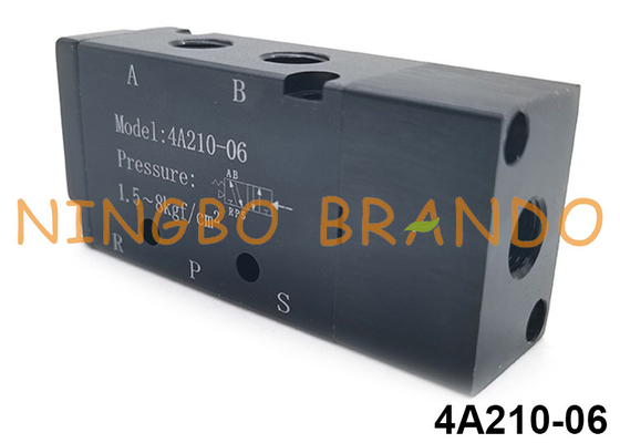 4A210-06 کنترل هوا Airtac نوع مونتاژ شیر خلبان تک هوا 5/2 راه