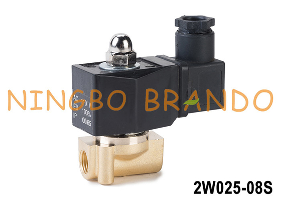 2W025-08 1/8' شیر سولینوئید برنجی با کویل IP65 12V 24V 110V 220V