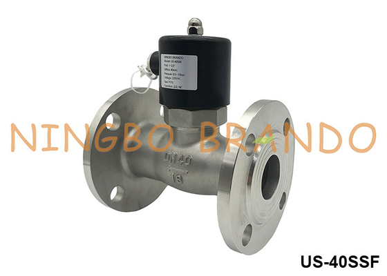 DN40 فلج شده بخار آب گرم فولاد ضد زنگ 1.5'' 24V 110V 220V
