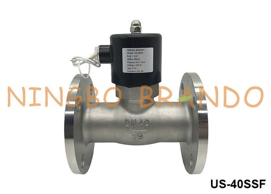 DN40 فلج شده بخار آب گرم فولاد ضد زنگ 1.5'' 24V 110V 220V