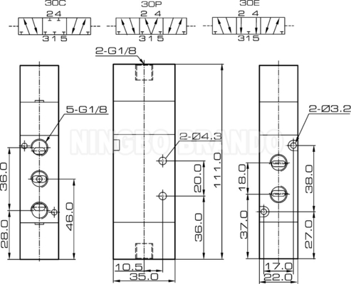 4A230C-06 4A230E-06 4A230P-06 شیر هواپیمایی هواپیمایی 1/8"
