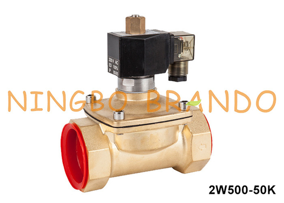 2'' 2 راه به طور معمول باز آب برنج شیر سولینوئید 220VAC 110VAC 24VDC 12VDC