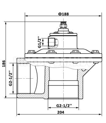 BFEC MF-Z-62S 2-1/2' right Angle Remote Pilot Valve برای فیلتر کیسه