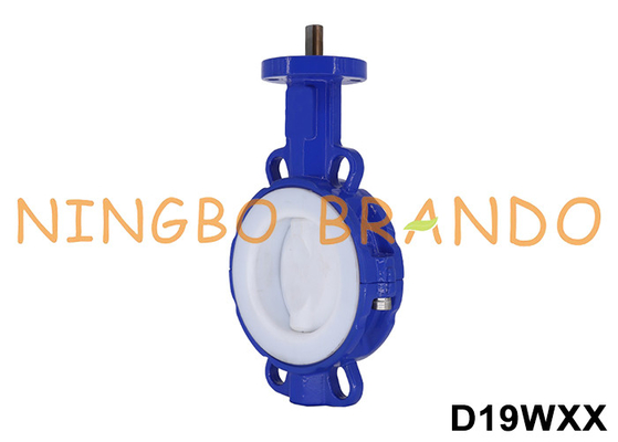 شیر پروانه ای بدون سر پوشه شده از PTFE DN40 تا DN700