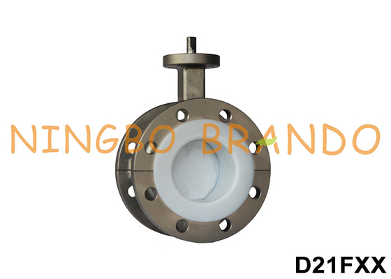 دریچه پروانه بدون سر با دو فلنج پوشه شده از PTFE DN40 تا DN600