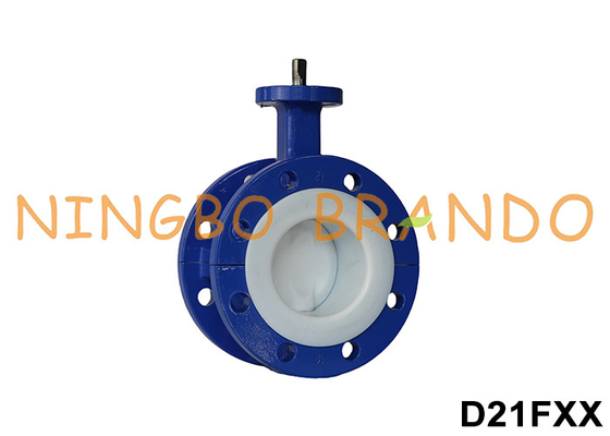 دریچه پروانه بدون سر با دو فلنج پوشه شده از PTFE DN40 تا DN600