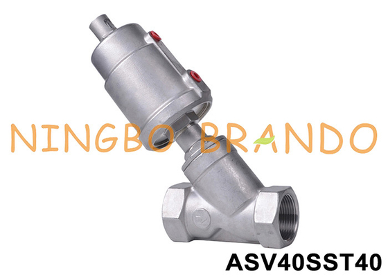 1-1/2' بندر گره دار DN40 Y نوع دریچه صندلی زاویه ی پنوماتیک