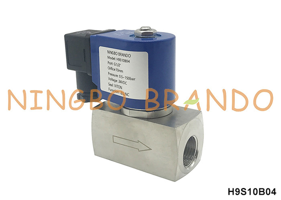 150 بار 1/2''' شیر سولناید با فشار بالا برای آب گاز هوا 24V 110V 220V
