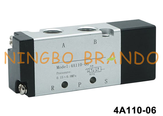 AirTac نوع 4A110-06 1/8" پنوماتیک هوا کنترل کننده شیر 5/2 راه NC
