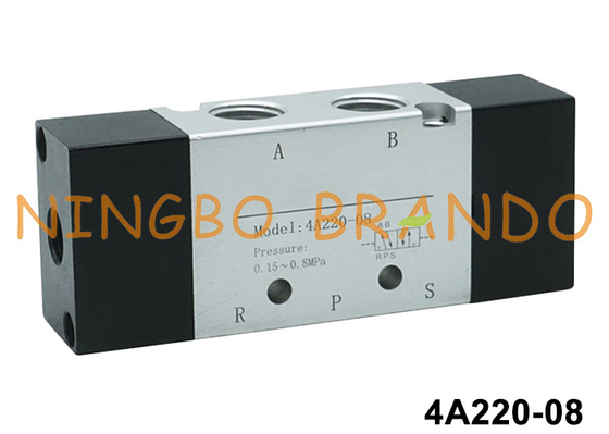 4A220-08 دریچه کنترل هوایی پنوماتیک کنترل دوگانه 5 راه 2 موقعیت