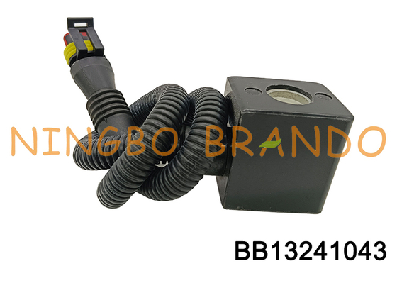 Automobile Spare Parts Solenoid Coil With Plug Connector 12VDC 24VDC