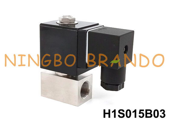 250 bar 3/8'' Valve Solenoid فشار بالا با بدن فولاد ضد زنگ 220VAC 110VAC