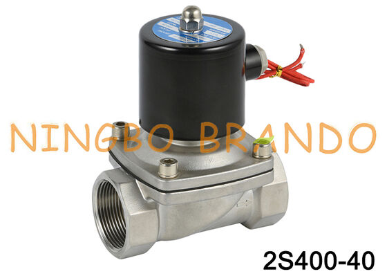 شیر برقی فولادی ضد زنگ NC 2S400-40 SUW-40 1-1/2'' 1.5 اینچ NC