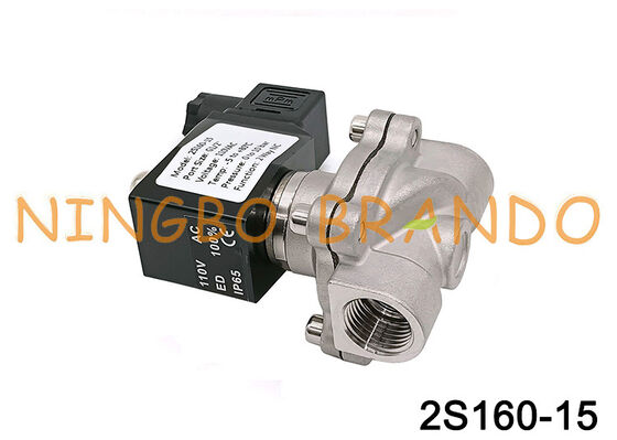 2S160-15 شیر دیافراگمی 1/2 اینچی 2/2 راه فولاد ضد زنگ