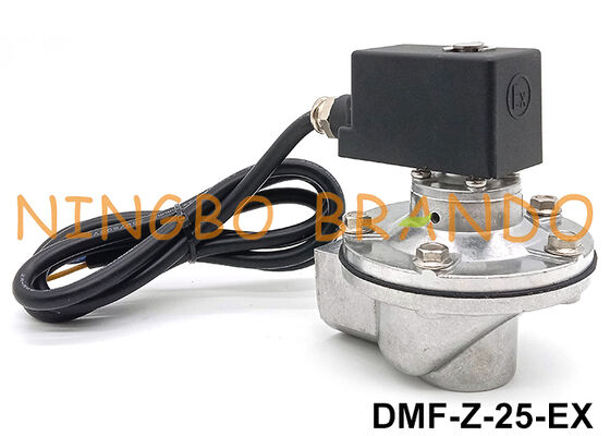 BFEC 1'' DMF-Z-25 Right Angle Pulse Jet Valve with Exproof Coil 24V 220V (کافک الکتریکی با زاویه راست)