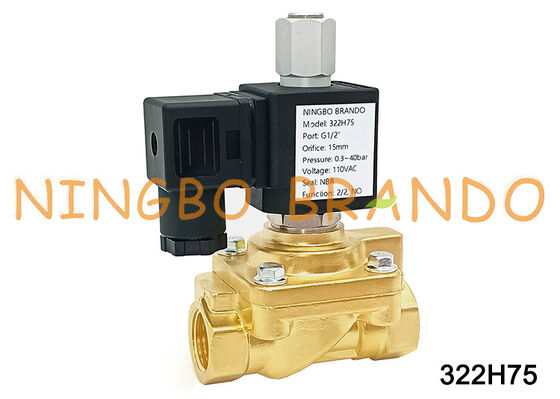 پارکر نوع 322H75 1/2 اینچ شیر برقی معمولی باز 40 بار 24 ولت 110 ولت 220 ولت