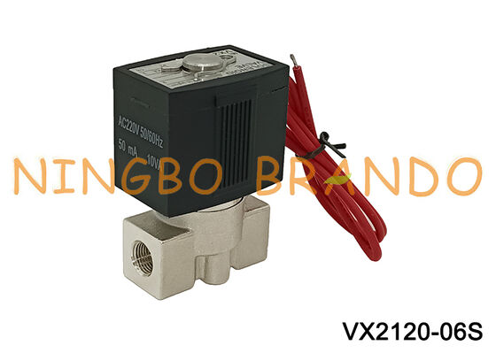SMC Type Vx2120 1/4'' 2/2 Way فولاد ضد زنگ شیر برقی 220V 24V