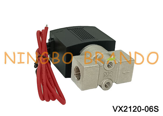 SMC Type Vx2120 1/4'' 2/2 Way فولاد ضد زنگ شیر برقی 220V 24V