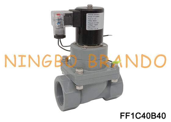 1-1/2'' CPVC Anti-corrosive Normally Closed Solenoid Valve DN40