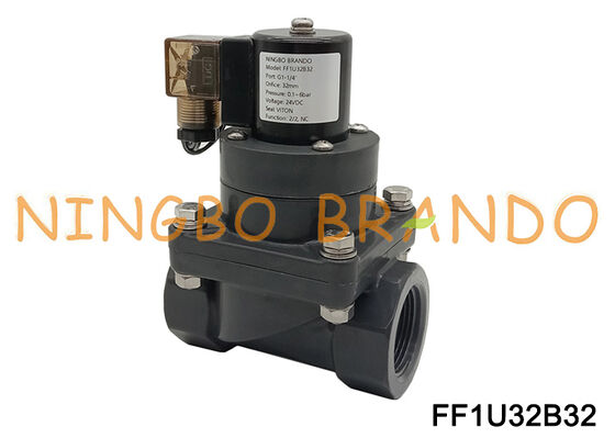شیر برقی 1-1/4 اینچ UPVC شیمیایی ضد خوردگی DN32