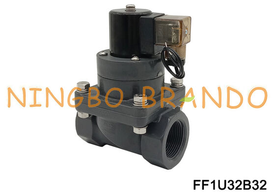 شیر برقی 1-1/4 اینچ UPVC شیمیایی ضد خوردگی DN32