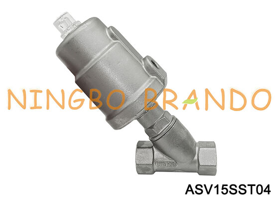 1/2'' Pneumatic Angle Seat Valve 2 Way 2 Position DN15 PN16 Thread