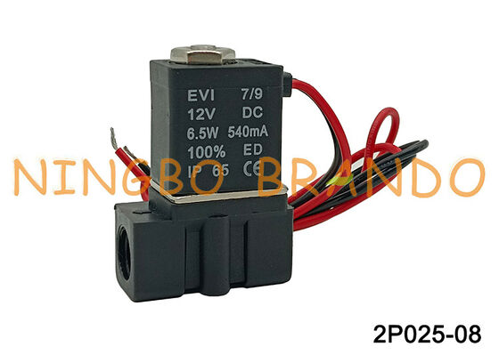 2P0250-08 شیر برقی دو طرفه شیر برقی پنوماتیک پلاستیکی 1/4 اینچی