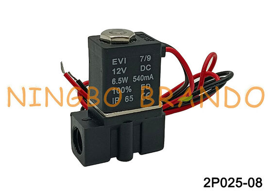 2P0250-08 شیر برقی دو طرفه شیر برقی پنوماتیک پلاستیکی 1/4 اینچی