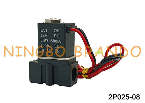2P0250-08 شیر برقی دو طرفه شیر برقی پنوماتیک پلاستیکی 1/4 اینچی