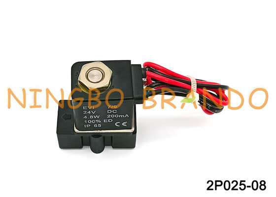 2P025-08 دریچه برقی مستقیم پنوماتیک پلاستیکی برای آب هوا DC24V