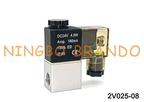 AIRTAC نوع 2V025-08 دریچه برقی بادی 12 ولت 24 ولت 220 ولت به طور معمول بسته