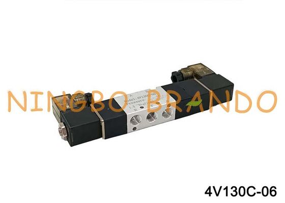 شیر برقی هوا شیر برقی نوع 4V130C-06 5 پورت 1/8 اینچ شیر کنترل پنوماتیک