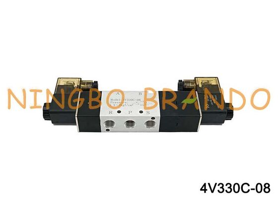 شیر برقی نوع AIRTAC شیر هوا 4V330C-08 DC 12V 24V AC 110V 220V