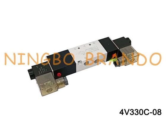 شیر برقی نوع AIRTAC شیر هوا 4V330C-08 DC 12V 24V AC 110V 220V