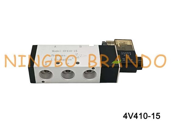 AIRTAC نوع 1/2 اینچ شیر برقی هوا 4V410-15 12V 24V 110V 220V تک کویل 2 موقعیت 5 راه