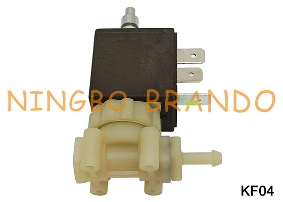 شیر برقی پلاستیکی 1/8 اینچ 2 راه معمولی باز درجه غذای ایمن PA66 شیر برقی پلاستیکی AC110V KF04