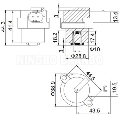 12VDC 4Z01015200 سیم پیچ سولینوئید برای کمپرسور پمپ تعلیق هوا