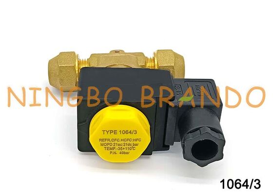 شیر برقی 1064/3 Castel نوع 3/8 اینچ Flare 1064/3A7 برای تبرید