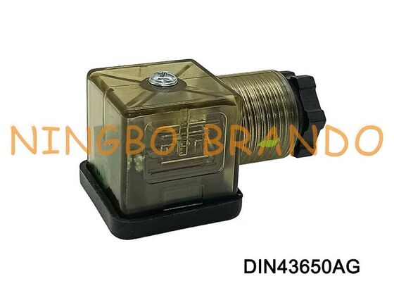 اتصال سیم پیچ شیر برقی DIN43650A 18 میلی متر MPM نایلون قهوه ای DIN 43650 نوع A