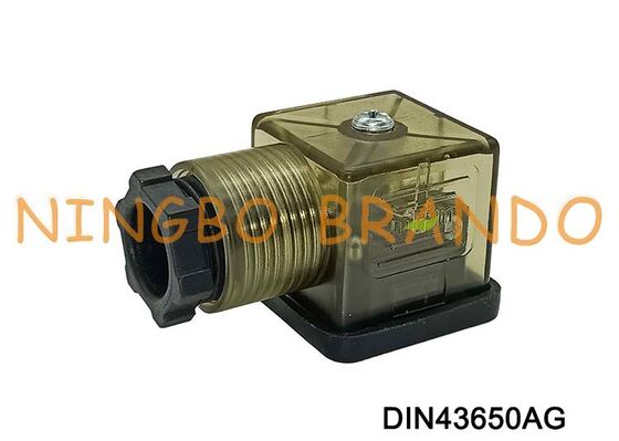 اتصال سیم پیچ شیر برقی DIN43650A 18 میلی متر MPM نایلون قهوه ای DIN 43650 نوع A