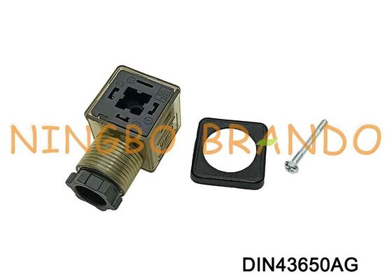 اتصال سیم پیچ شیر برقی DIN43650A 18 میلی متر MPM نایلون قهوه ای DIN 43650 نوع A