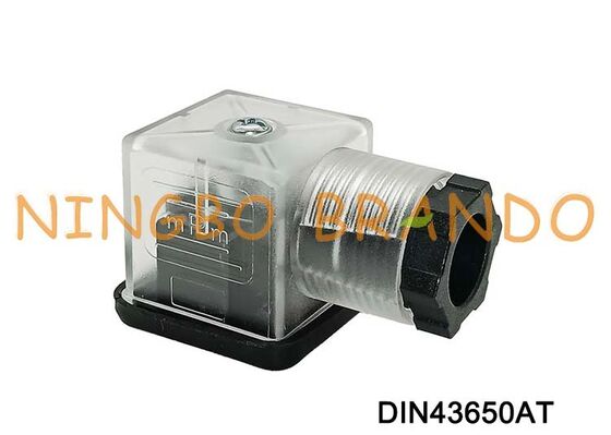 اتصال سیم پیچ شیر برقی DIN43650A 18 میلی متر شفاف DIN 43650 نوع A