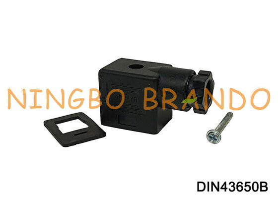 کانکتور سیم پیچ شیر برقی DIN43650 B MPM مشکی DIN 43650 نوع B