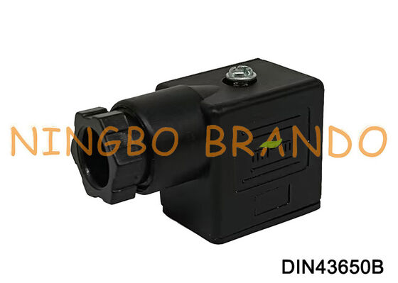 کانکتور سیم پیچ شیر برقی DIN43650 B MPM مشکی DIN 43650 نوع B